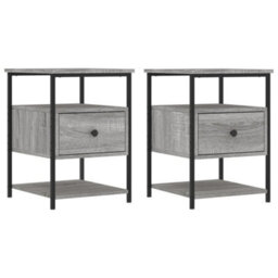 Berkfield Bedside Cabinets 2 Pcs Grey Sonoma 40X42X56 Cm Engineered Wood - thumbnail 2