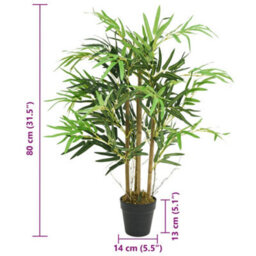 Vidaxl Artificial Bamboo Tree 500 Leaves 80 Cm Green - thumbnail 3
