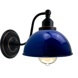 Ledsone Navy Blue Vintage Industrial Wall Sconce Retro E27 Indoorwall  Light For Bedroom, Living Room - thumbnail 3