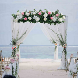 Living And Home Pink Artificial Flower Fake Rose Bouquet For Home Wedding Decor Arch Table Centerpieces - thumbnail 2