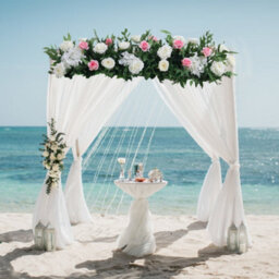 Living And Home Pink Artificial Flower Fake Rose Bouquet For Home Wedding Decor Arch Table Centerpieces - thumbnail 1