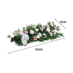 Living And Home Pink Artificial Flower Fake Rose Bouquet For Home Wedding Decor Arch Table Centerpieces - thumbnail 5