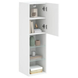 Berkfield Tv Cabinets With Led Lights 2 Pcs White 30.5X30X102 Cm - thumbnail 5