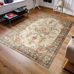 Ameha Large Area Rugs For Bedroom Kitchen Carpet Nonslip Oriental Floral Design Vintage Cashmere Rug(Timeless,120X170Cm) - thumbnail 8