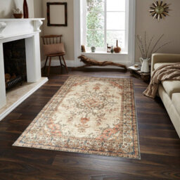 Ameha Large Area Rugs For Bedroom Kitchen Carpet Nonslip Oriental Floral Design Vintage Cashmere Rug(Timeless,120X170Cm) - thumbnail 9