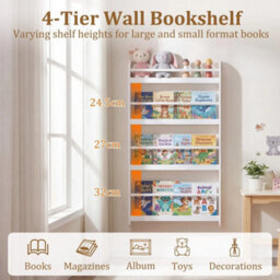 Space-Saving Behind The Door Book Storage Cabinet - thumbnail 4