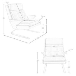 Angel Cerda Elegant Camel Leather Armchair With Gold Legs - thumbnail 7