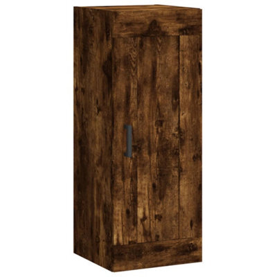 Berkfield Elegant Wall Mounted Cabinet Smoked Oak 34.5X34X90 Cm Engineered Wood - image 1