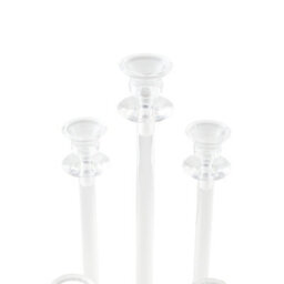 Living And Home 5-Arm Clear Acrylic Candle Holder Detachable Multi-Height Windproof Cover Wedding Table Centerpiece - thumbnail 6