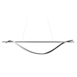 Wyld And Coco Aurora Black Iron Pendant - Integrated Led, Minimalist Horizontal Bar, Matt Black, Adjustable Height - thumbnail 3