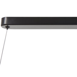 Wyld And Coco Aurora Black Iron Pendant - Integrated Led, Minimalist Horizontal Bar, Matt Black, Adjustable Height - thumbnail 5
