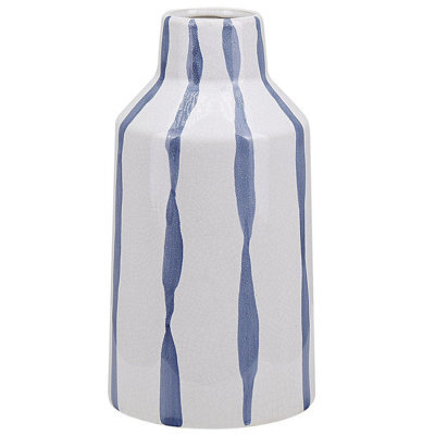 Beliani Flower Vase Assus Stoneware 22 Cm White - image 1