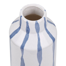 Beliani Flower Vase Assus Stoneware 22 Cm White - thumbnail 4