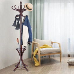 Wooden Coat Rack Hat Hanger With 12 Hooks - thumbnail 4