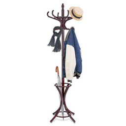 Wooden Coat Rack Hat Hanger With 12 Hooks - thumbnail 1