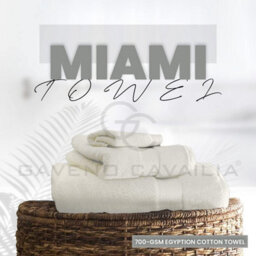 Gc Gaveno Cavailia 4Pk Miami Hand Towel 50X85 Cream Quick Drying & Super Absorbent 700 Gsm Hand Towel Set - thumbnail 2