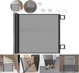 Folding Retractable Pet & Baby Safety Gate - thumbnail 1