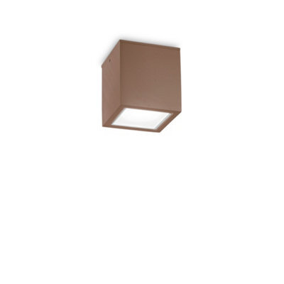 Ideal Lux Techo Outdoor Surface Mounted Downlight Coffee Ip54, Gu10 - image 1