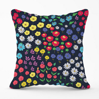 Warren Reed Designer Multicoloured Flower Pattern Outdoor Cushion 45Cm X 45Cm - image 1
