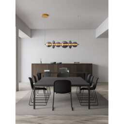 Luminosa Lighting Luminosa Navi Bar Pendant Ceiling Light Brass Gold, Smokey Grey Triac Dimmable Led 29W 3472Lm 3000K - thumbnail 2
