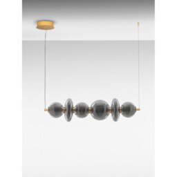 Luminosa Lighting Luminosa Navi Bar Pendant Ceiling Light Brass Gold, Smokey Grey Triac Dimmable Led 29W 3472Lm 3000K - thumbnail 3