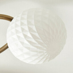 Pagazzi Lighting Pagazzi Jaymie 3-Light Antique Brass Semi-Flush Ceiling Light - thumbnail 4