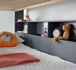 Bedmaster Oliver Onyx Grey Triple Sleeper Storage Bunk Bed With Drawer With Spring Mattresses - thumbnail 8