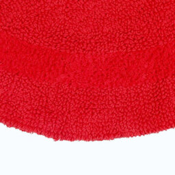 Homescapes Luxury Reversible Round Bath Mat - Red - thumbnail 2