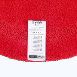 Homescapes Luxury Reversible Round Bath Mat - Red - thumbnail 3
