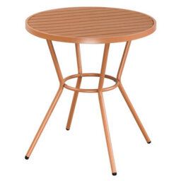 Core Products Round Plastic Garden Bistro Table, Terracotta - thumbnail 4