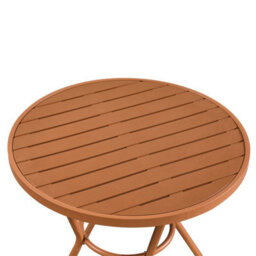 Core Products Round Plastic Garden Bistro Table, Terracotta - thumbnail 5