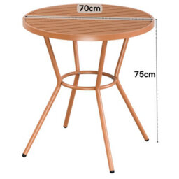 Core Products Round Plastic Garden Bistro Table, Terracotta - thumbnail 6