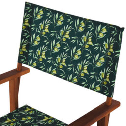 Beliani Heritage Garden Set Of 2 Folding Director's Chairs, Dark Acacia With Off-White Sling - thumbnail 6
