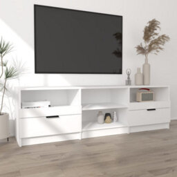 Berkfield Modern Tv Cabinet White 150X33.5X45 Cm Engineered Wood - thumbnail 3