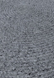 Nico Grey Plain 2mm Thick Modern Rug-200Cm (Circle) - thumbnail 3