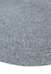 Nico Grey Plain 2mm Thick Modern Rug-200Cm (Circle) - thumbnail 5