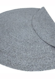 Nico Grey Plain 2mm Thick Modern Rug-200Cm (Circle) - thumbnail 4