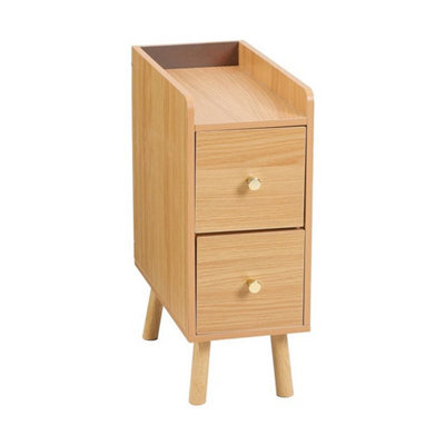 2 Drawers Wooden Bedside Cabinet - image 1