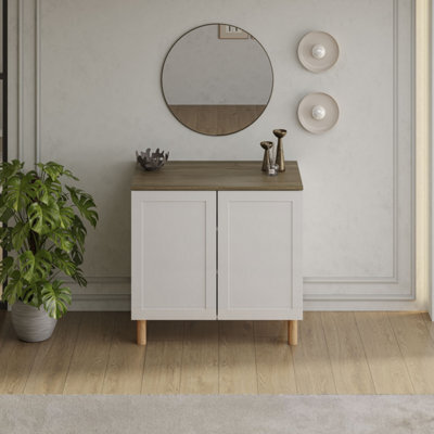 Decorotika Boli 90 Cm Side Board White Walnut - image 1