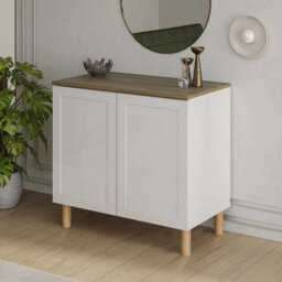 Decorotika Boli 90 Cm Side Board White Walnut - thumbnail 4