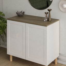 Decorotika Boli 90 Cm Side Board White Walnut - thumbnail 3