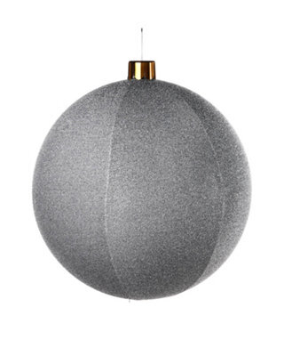 WeRChristmas Inflatable Tinsel Christmas Bauble, Silver, 76 Cm - image 1