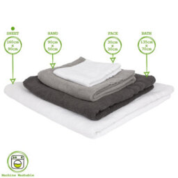 Nicola Spring Cotton Bath Sheet - 160Cm X 90Cm - Grey - thumbnail 3