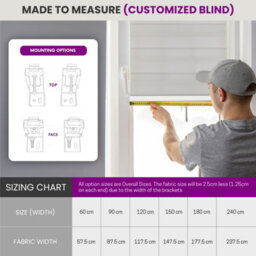 Furnished Made To Measure Day And Night Roller Blinds - Grey Striped Shades For Windows And Doors (W)60Cm (L)210Cm - thumbnail 5