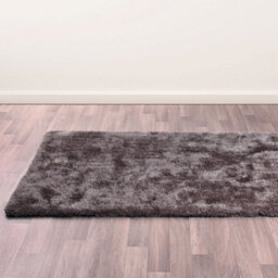 Grey Plain Shaggy Luxurious Sparkle Easy To Clean Handmade Rug For Dining Room Bedroom And Living Room-120Cm X 170Cm - thumbnail 2