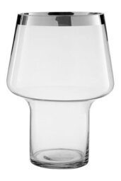 Orsina Glass Vase With Curved Silhouette For Home Decor, Transparent Small Flower Vase, Ideal For Shelves, & Mantel - thumbnail 1
