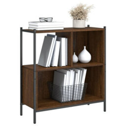 Berkfield Bookcase Brown Oak 72X28X77.5 Cm Engineered Wood - thumbnail 4