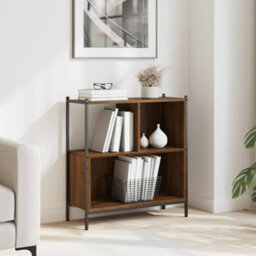 Berkfield Bookcase Brown Oak 72X28X77.5 Cm Engineered Wood