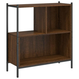 Berkfield Bookcase Brown Oak 72X28X77.5 Cm Engineered Wood - thumbnail 2