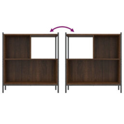 Berkfield Bookcase Brown Oak 72X28X77.5 Cm Engineered Wood - thumbnail 8